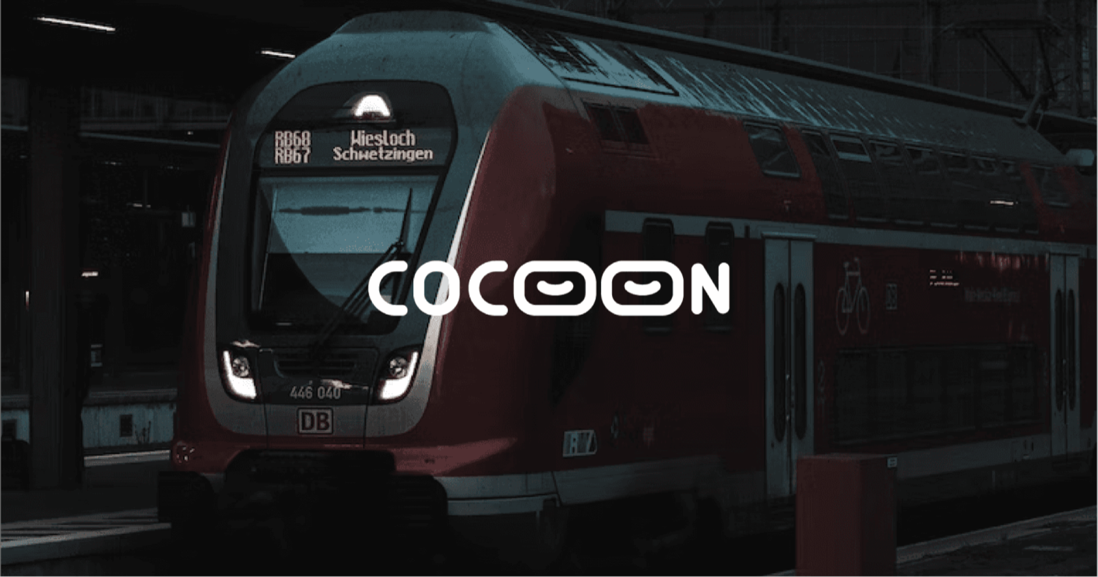 Le logotype Cocoon en gare.
