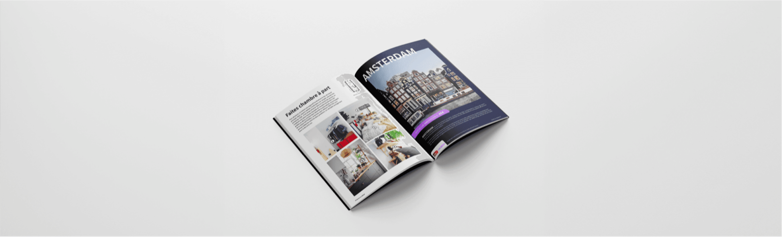 Insertion magazine autour des destinations.