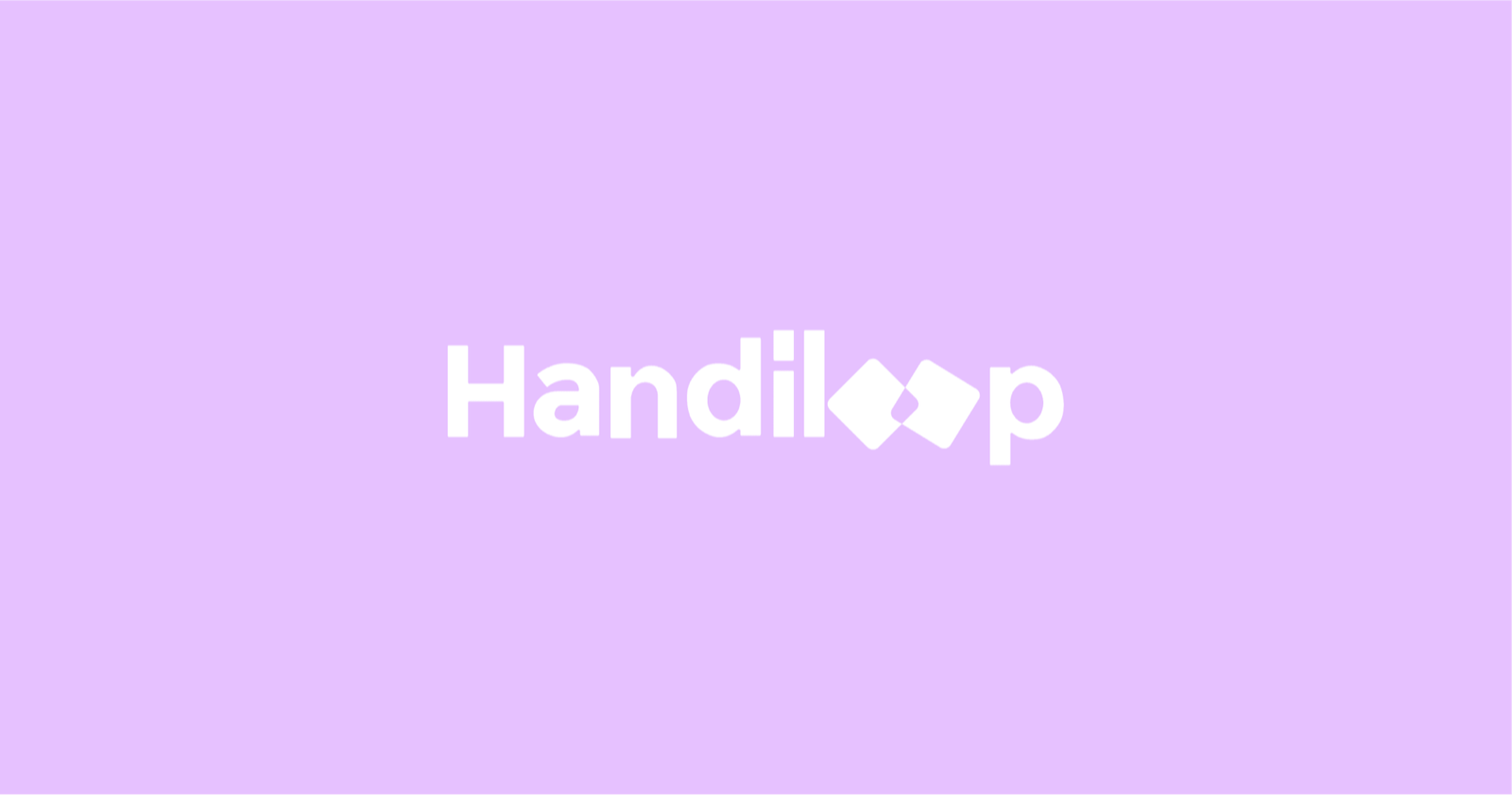Le logotype Handiloop : deux losanges qui forment une boucle d'entraide.