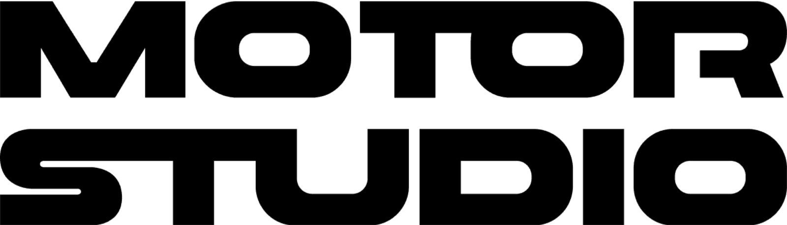 Logotype Motor Studio, typographie dessinée sur mesure.