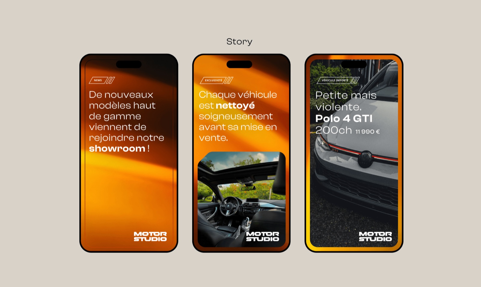 Déclinaison de stories pour les réseaux sociaux.